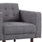 Armen Living Element Mid-Century Modern Chair in Dark Gray Linen and Walnut Legs LCEL1DG - alternate 5